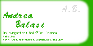 andrea balasi business card